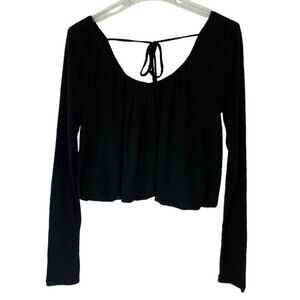 We the Free Bondi Blouson Thermal Black Top